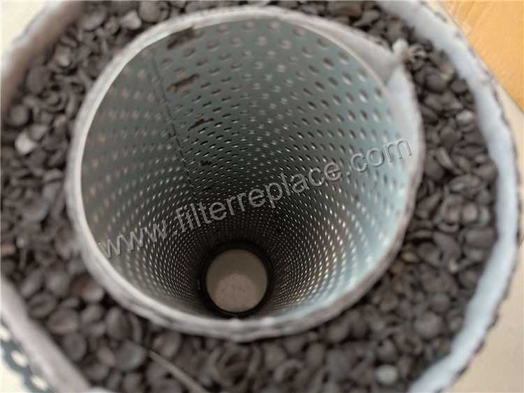 Activated carbon filter element for vacuum pump 