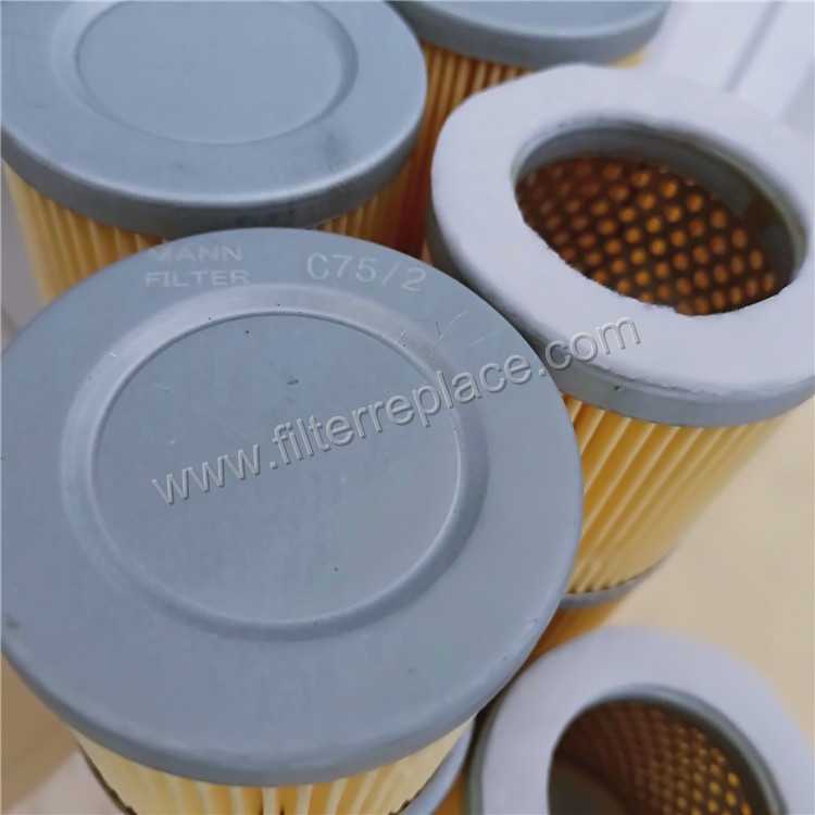 Alternative Mann C75/2 compatible filter element for vacuum pumps, compressors, and blowers 